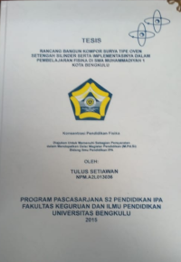 RANCANG BANGUN KOMPOR SURYA TIPE OVEN SETENGAH SLINDER SERTA IMPLEMENTASINYA DALAM PEMBELAJARAN FISIKA  DI SMA MUHAMMADIYAH 1 KOTA BENGKULU