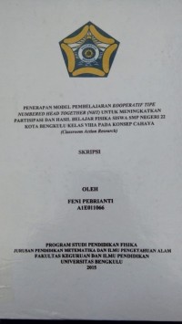 PENERAPAN MODEL PEMBELAJARAN KOOPERATIF TIPE NUMBERED HEADS TOGETHER (NHT) UNTUK MENINGKATKAN PARTISIPASI DAN HASIL BELAJAR
