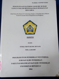 PENGELOLAAN KATERING OLEH IBU RUMAH TANGGA DALAM MENNINGKATKAN PENDAPATAN KELUARGA