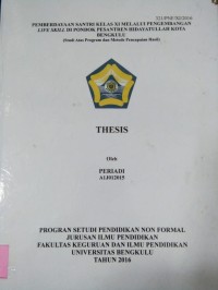 PEMBERDAYAAN SANTRI KELAS XI MELAULI PENGEMBANGAN LIFE SKILL DI PONDOK PESANTREN HIDAYATULLAH KOTA BENGKULU