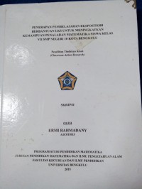 PENERAPAN PEMBELAJARAN EKSPOSITORI BERBANTUAN LKS UNTUK MENINGKATKAN KEMAMPUAN PENALARAN MATEMATIKA SISWA KELAS VII SMP NEGERI 10 KOTA BENGKULU