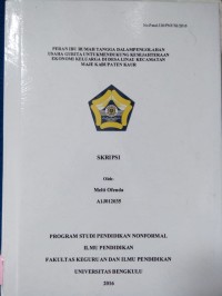 PERAN IBU RUMAH TANGGA DALAM PENGOLAHAN USAHA GURITA UNTUK MENDUKUNG KESEJAHTERAAN EKONOMI KELUARGA DI DESA LINAU KECAMATN MAJE KEBUPATEN KAUR