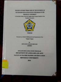 ENGLISH ADDRESS TERMS USED BY THE STUDENTS OF THE ENGLISH EDUCATION STUDY PROGRAM OF THE BENGKULU UNIVERSITY