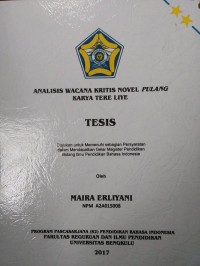 ANALISIS WACANA KRITIS NOVEL PULANG KARYA TERE LIYE
