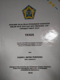 ANALISIS NILAI-NILAI PENDIDIKANKARAKTER DALAM FILM UPIN DAN IPIN PRODUKSI LES'COPAQUE TAHUN 2010