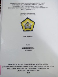 PERBANDINGAN HASIL BELAJAR SISWA YANG MENGGUNAKAN MODEL PEMBELAJARAN NUMBERED HEAD TOGETHER (NHT) DAN TWO STAY-TWO STRAY (TS-TS) DI KELAS VII SMPN 17 KOTA BENGKULU
