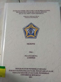 PENERAPAN MODEL QUANTUM TEACHING UNTUK MENINGKATKAN HASIL BELAJAR BIOLOGI SISWA KELAS XI IPA 2 SMAN 5 KOTA BENGKULU