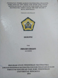 PENERAPAN PEMBELAJARAN MATEMATIKA REALISTIK (PMR) DENGAN TIPE THINK PAIR SHARE (TPS) UNTUK MENINGKATKAN AKTIVITAS DAN HASIL BELAJAR MATEMATIKA SISWA KELAS VIII SMP NEGERI 2 KOTA BENGKULU