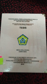 PENERAPAN MODEL PEMBELAJARAN BERBASIS MASALAH UNTUK MENINGKATKAN KREATIVITAS DAN HASIL BELAJAR SISWA