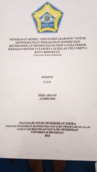 ANALISIS JENIS PENGEMBANGAN KETERAMPILAN PROSES PADA BUKU PRAKTIKUM BIOLOGI DI SMAN 6 KOTA BENGKULU