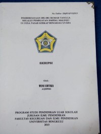 PEMBERDAAYAAN IBU-IBU RUMAH TANGGA MELALUI PEMBUATAN EMPING MALINJO DIDESA PASAR KERKAP BENGKULU UTARA