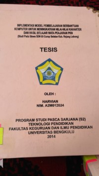 IMPLEMENTASI PEMBELAJARAN BERBANTUAN KOMPUTER UNTUK MENINGKATKAN NILAI-NILAI KARAKTER DAN HASIL BELAJAR MATA PELAJARAN PPKN