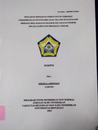 PENGARUH PERMAINAN POHON PINTAR TERHADAP PERKEMBANGAN POTENSI DIRI ANAK USIA DINI DI PAUD KASIH BERSAMA DESA HARAPAN MAKMUR KECAMATAN PONDOK KELAPA KABUPATEN BENGKULU TENGAH
