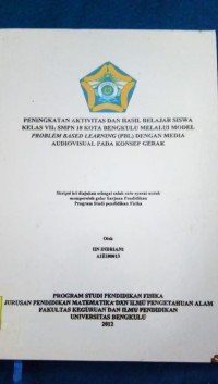 PERSEPSI MAHASISWA CALON GURU PROGRAM STUDI PENDIDIKAN BIOLOGI FKIP UNIVERSITAS BENGKULU TENTANG BELAJAR KETERAMPILAN PROSES SAINS YANG DIPEROLEH SAAT SMA