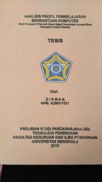 ANALISSIS PROFIL PEMBELAJARAN BERBANTUAN KOMPUTER