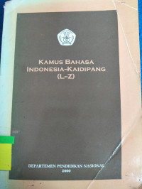 KAMUS BAHASA INDONESIA-KAIDIPANG