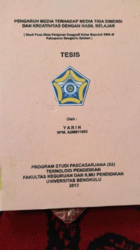 PENGARUH MEDIA TERHADAP MEDIA TIGA DIMENSI DAN KREATIFITAS DENGAN HASIL BELAJAR