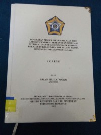 PENERAPAN MODEL SIKLUS BELAJAR TIPE ABDUKTIF EMPIRIS BERBANTUAN SIMULASLI INTERAKTIF UNTUK MENINGKATKAN HASIL BELAJAR DI KELAS  VIII 4 SMP NEGERI 4 KOTA BENGKULU PADA KONSEP CAHAYA