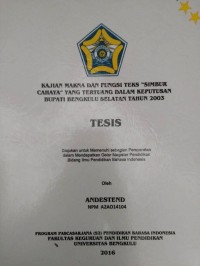 KAJIAN MAKNA DAN FUNGSI TEKS 