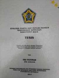 ANALISIS MAKNA DAN FUNGSI PANTUN MASYARAKAT BINTUHAN KABUPATEN KAUR