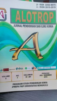 ALOTROP JURNAL PENDIDIKAN DAN ILMU KIMIA