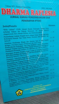 DHARMA RAFLESIA JURNAL ILMIAH PENGEMBANGAN DAN PENERAPAN IPTEKS