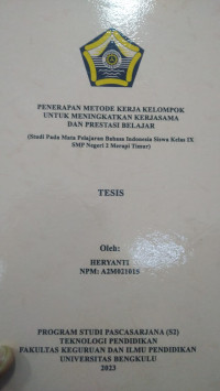 penerapan metode kerja kelompok untuk meningkatkan kerjasama