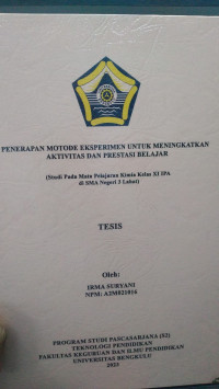 PENERAPAN METODE EKSPERIMEN UNTUK MENINGKATKAN AKTIVITAS DAN PRESTASI BELAJAR