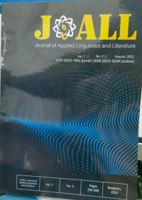 JOALL (JOURNAL OF APPLIED LINGUISTICS AND LITERATURE