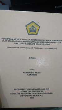 PENERAPAN METODE BERMAIN MENGGUNAKAN MEDIA PERMAINAN