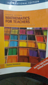 MATHEMATICS FOR TEACHERS