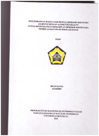 PENGEMBANGAN BAHAN AJAR DIGITAL BERBASIS DISCOVERY LEARNING DENGAN AUGMENTED REALITY UNTUK MENINGKATKAN KEMAMPUAN BERFIKIR KRITIS PADA PEMBELAJARAN IPA SEKOLAH DASAR