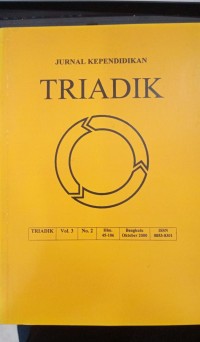 Image of JURNAL KEPENDIDIKAN TRIADIK Oktober 2000