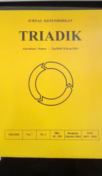 Image of JURNAL KEPENDIDIKAN TRIADIK Oktober 2004