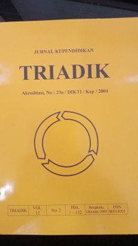 Image of JURNAL KEPENDIDIKAN TRIADIK Oktober 2009