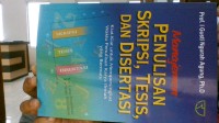 MENEJEMEN PENULISAN SKRIPSI, TESIS, DAN DISERTASI