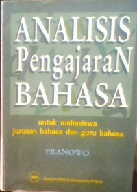 ANALISIS PENGAJARAN BAHASA