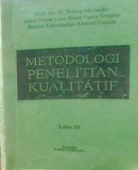 METODOLOGI PENELITIAN KUALITATIF