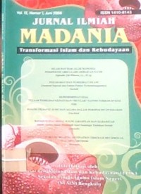 JURNAL ILMIAH MADANIA TRASFORMASI ISLAM DAN KEBUDAYAAN