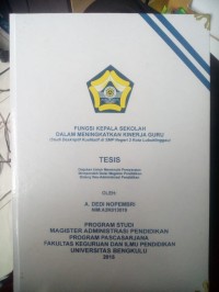 FUNGSI KEPALA SEKOLAH DALAM MENINGKATKAN KINERJA GURU