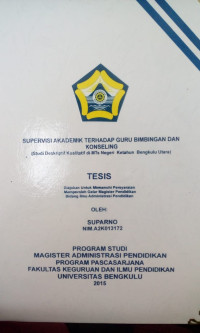 SUPERVISI AKADEMIK TERHADAP GURU BIMBINGAN DAN KONSELING