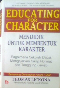 Image of EDUCATING FOR CHARACTER
